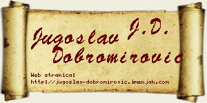 Jugoslav Dobromirović vizit kartica